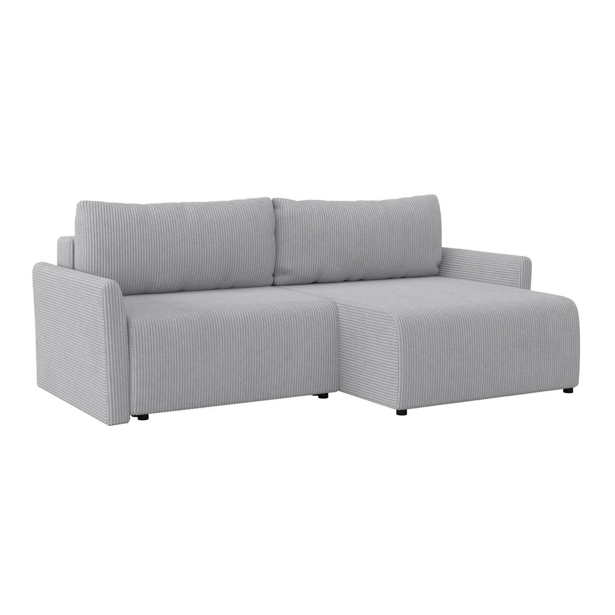 Ecksofa mit Schlaffunktion Sonos Silberfarben 228x146 cm - Ecru/Silberfarben, MODERN, Textil (228/146cm)