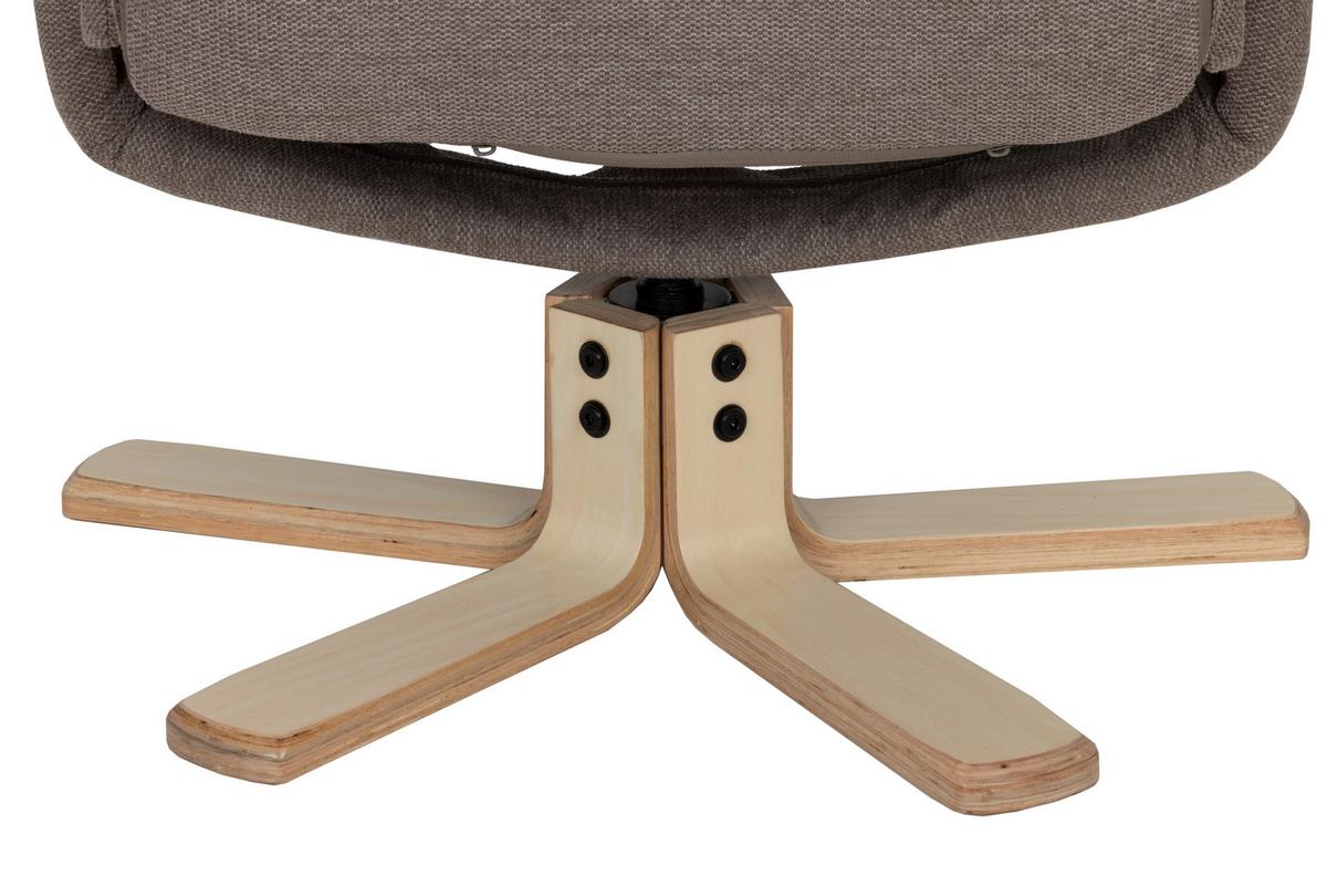 Relxsesselset Serenity Grau B: 80 Cm - Naturfarben/Grau, Design, Holz/Textil (80/109/79cm) - Livetastic