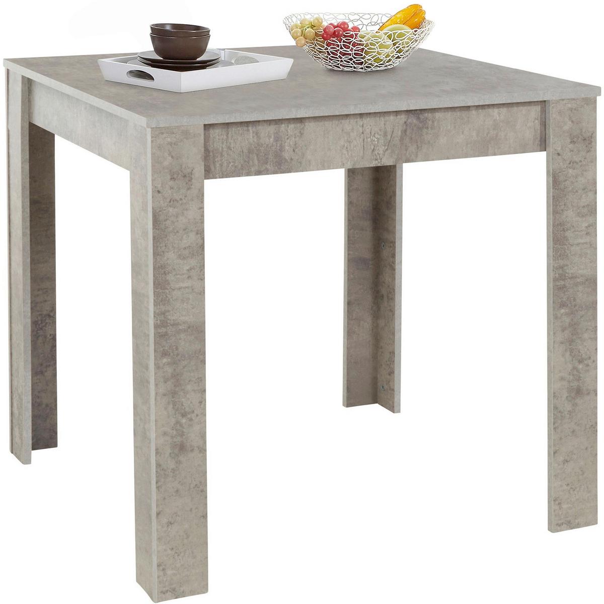 ESSTISCH Lynn Grau L: 80cm - Grau, Design, Holzwerkstoff (80/75/80cm) - MID.YOU