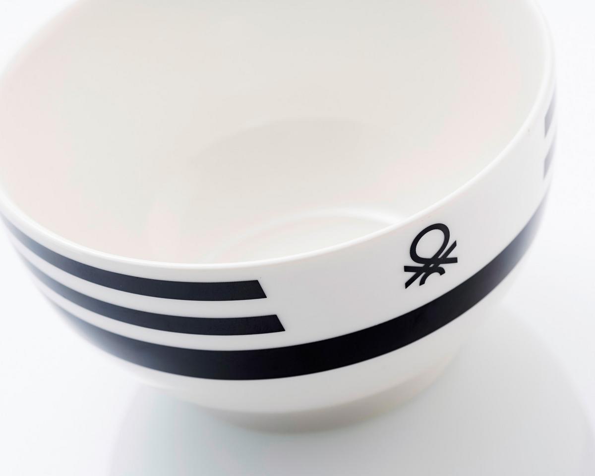 Müslischalen-Set Black & White 4-teilig - Schwarz/Weiß, Basics, Keramik (15/14,7/19,2cm) - Benetton