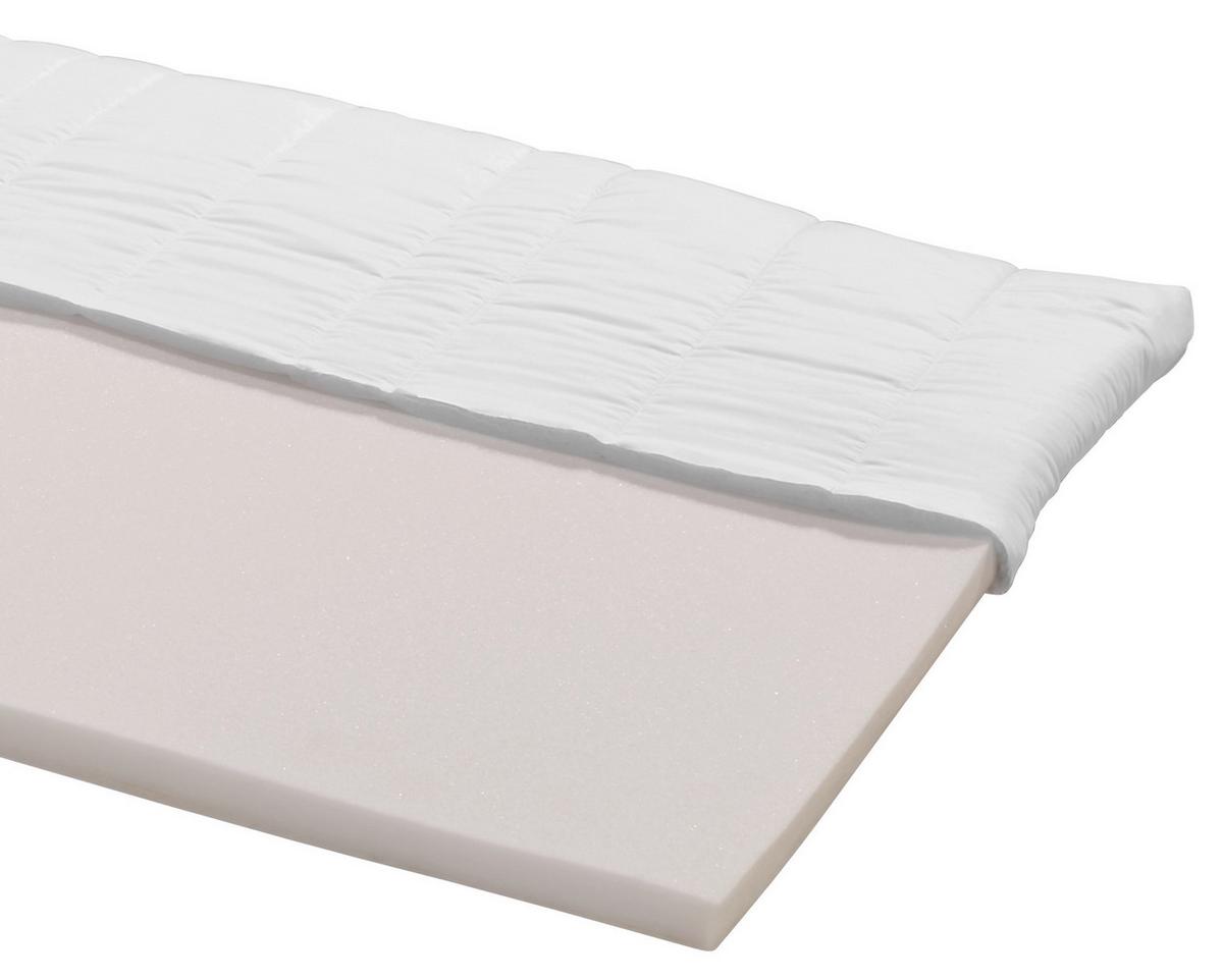 Topper Ingo 90x200 cm Komfortschaumkern - Weiß, Textil (90/200cm) - Primatex