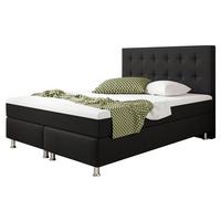 Boxspringbett 140x200 Cm Köln Plus - Silberfarben/Schwarz, KONVENTIONELL, Textil (140/115/210cm) - MID.YOU