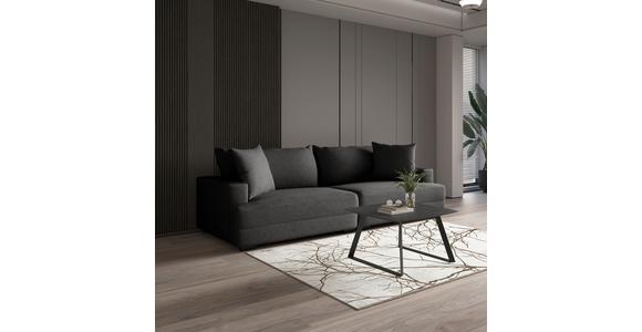 Megasofa Pelle-Megasofa - Wengefarben/Dunkelgrau, Trend, Textil (261/124cm) - Luca Bessoni