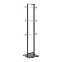 VEŠIAK NA ODEVY KAYA -SB- - prírodná farba/antracitová, Modern, kov/kompozitné drevo (40/177/40cm) - Mömax