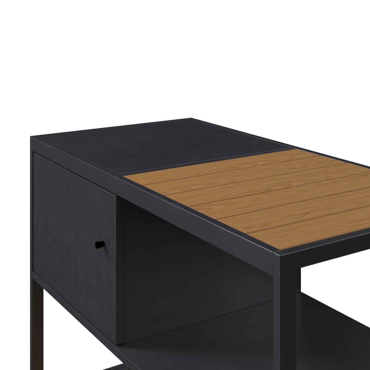 Outdoorküche Santiago Ii - Anthrazit/Naturfarben, Basics, Kunststoff/Metall (120/116/60cm) - Beldano