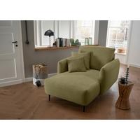 XXL-Sessel Vanilla, Olivgrün B: 112 cm - Schwarz/Olivgrün, Design, Textil (112/95/158cm) - Livetastic