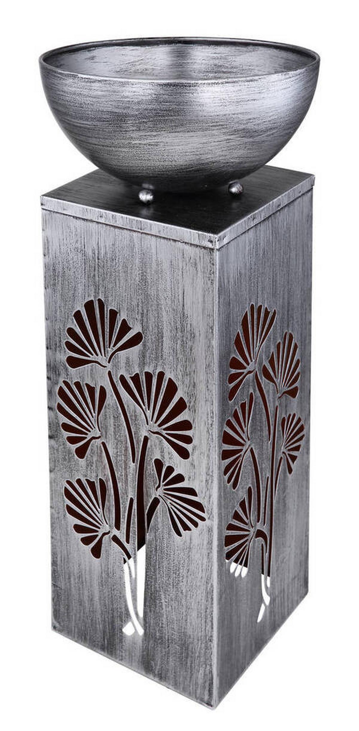 Solarleuchte 0,06 Watt Metall - Silberfarben, Design, Metall (25/59/25cm) - Globo