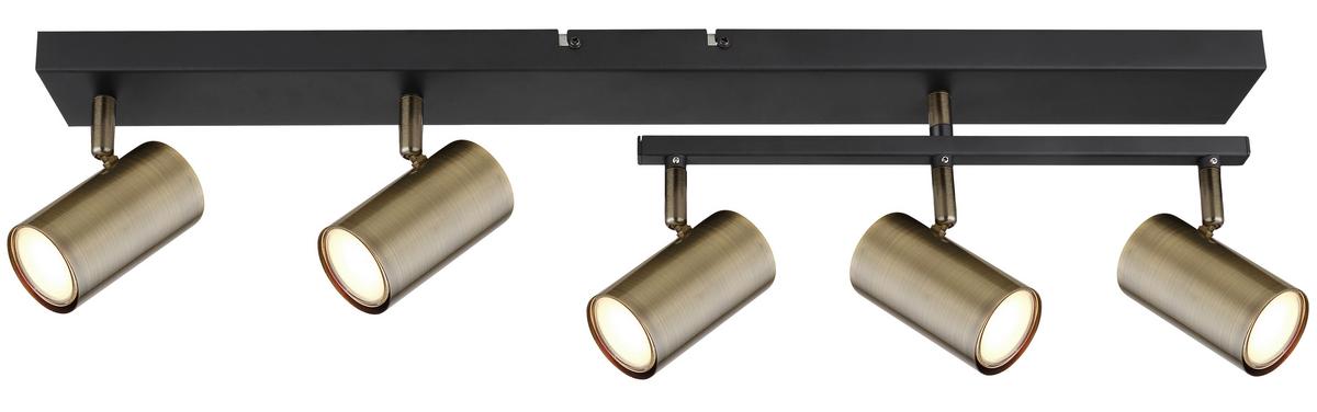 Strahler 57911-5m - Messingfarben/Schwarz, Design, Metall (70/35/17cm) - Globo