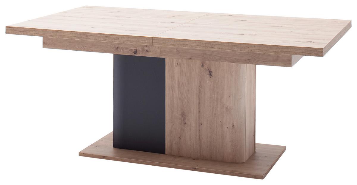 Esstisch Ausziehbar Cortona 180-280x100 Cm Eichefarben - Eichefarben/Anthrazit, Design, Holzwerkstoff (180-280/100/77cm) - Livetastic