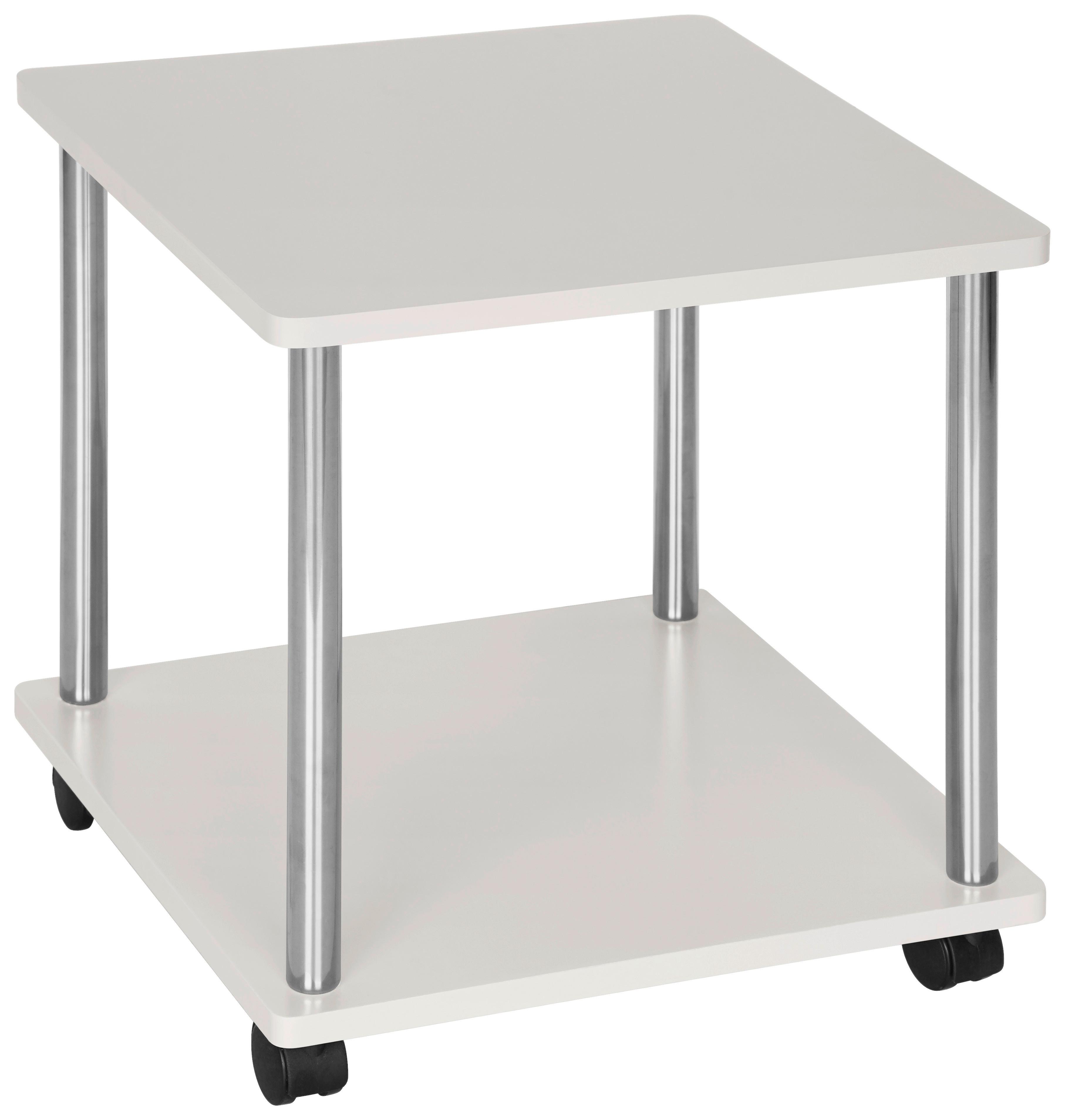 Beistelltisch Paul Schwarz/ Edelstahlfarbe/Kaschmir B:40cm - Kaschmir/Edelstahlfarben, MODERN, Holzwerkstoff/Kunststoff (40/41,5/40cm)