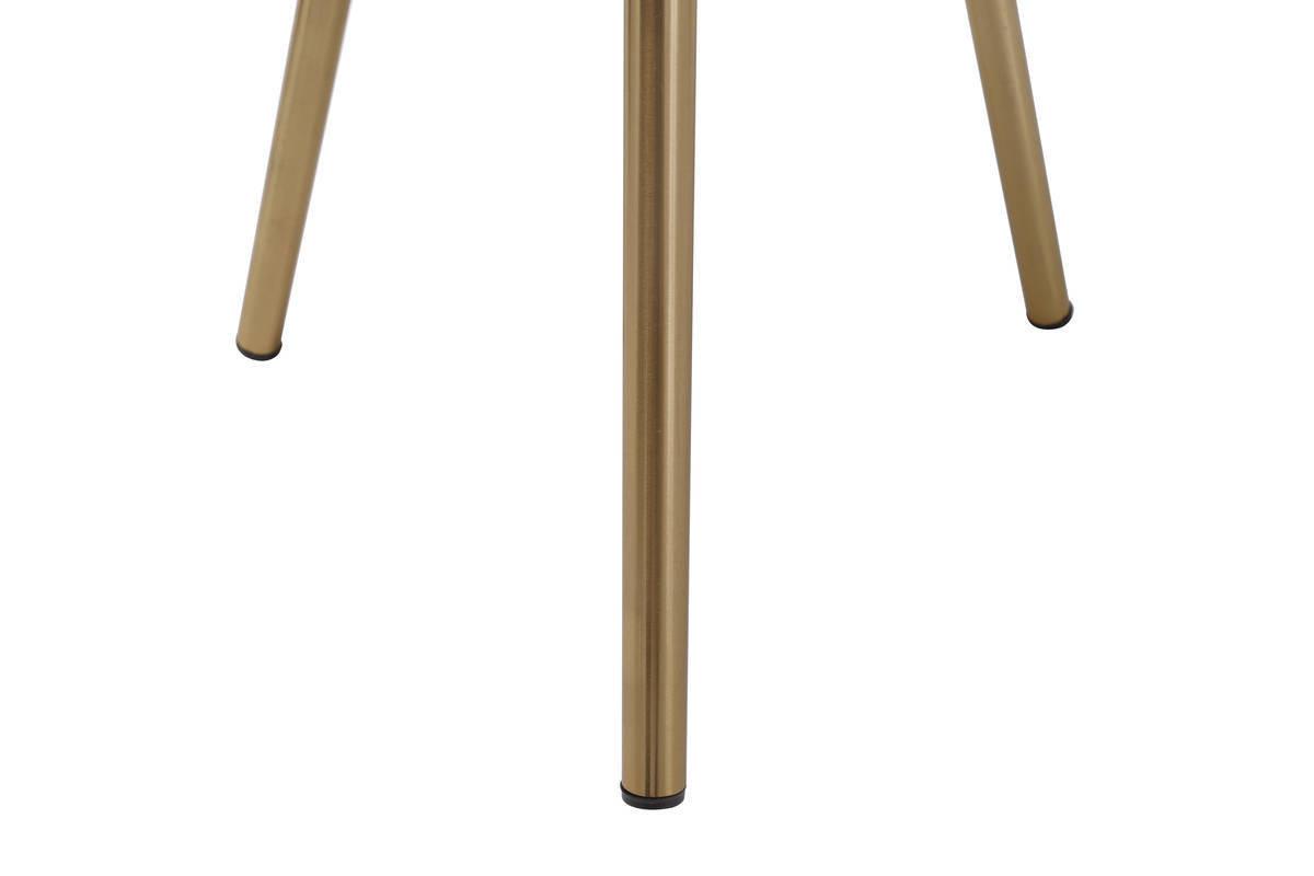 Beistelltisch Morrison Creme/Goldfarben - Goldfarben/Creme, Trend, Metall (51/51/50cm) - Kayoom