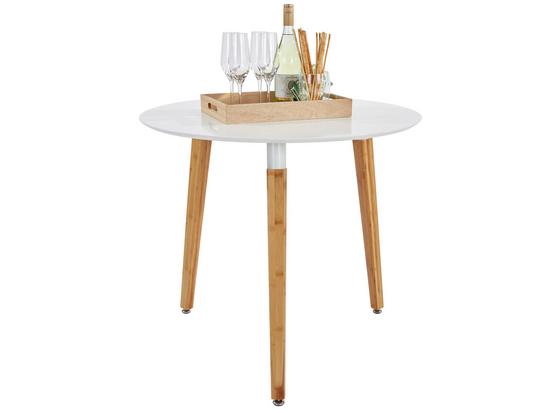 Esstisch Scandi Ø 80 cm Weiß - Braun/Weiß, MODERN, Holz/Holzwerkstoff (80/74cm) - Ombra Esstisch Scandi Ø 80 cm Weiß - Braun/Weiß, MODERN, Holz/Holzwerkstoff (80/74cm) - Ombra