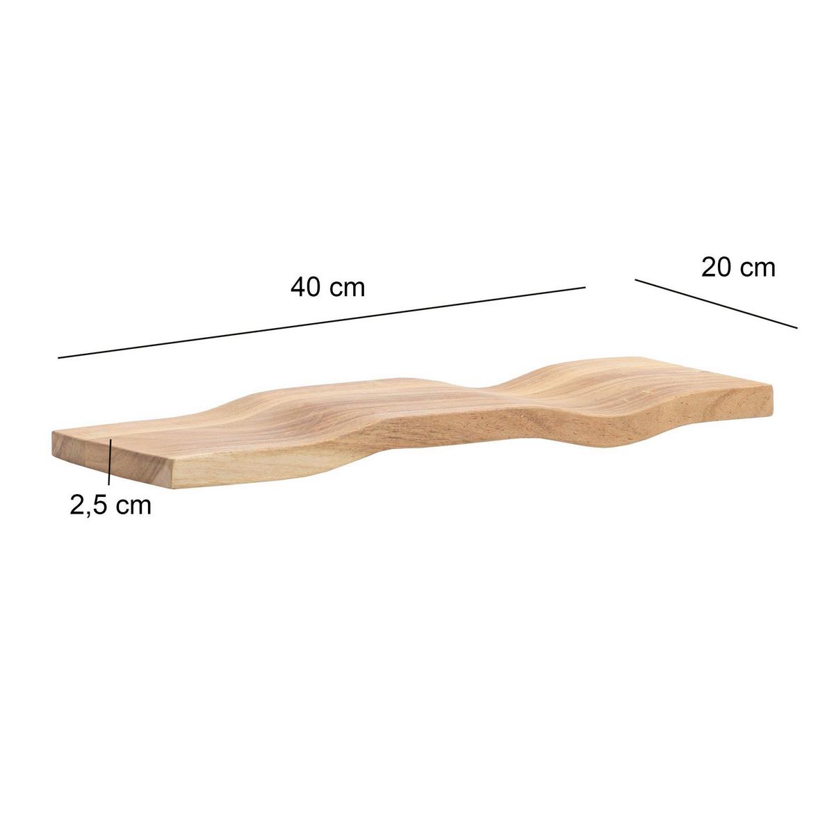 WANDBOARD Akaziefarben B: 40cm - Akaziefarben, Design, Holz (40/5/20cm) - Livetastic