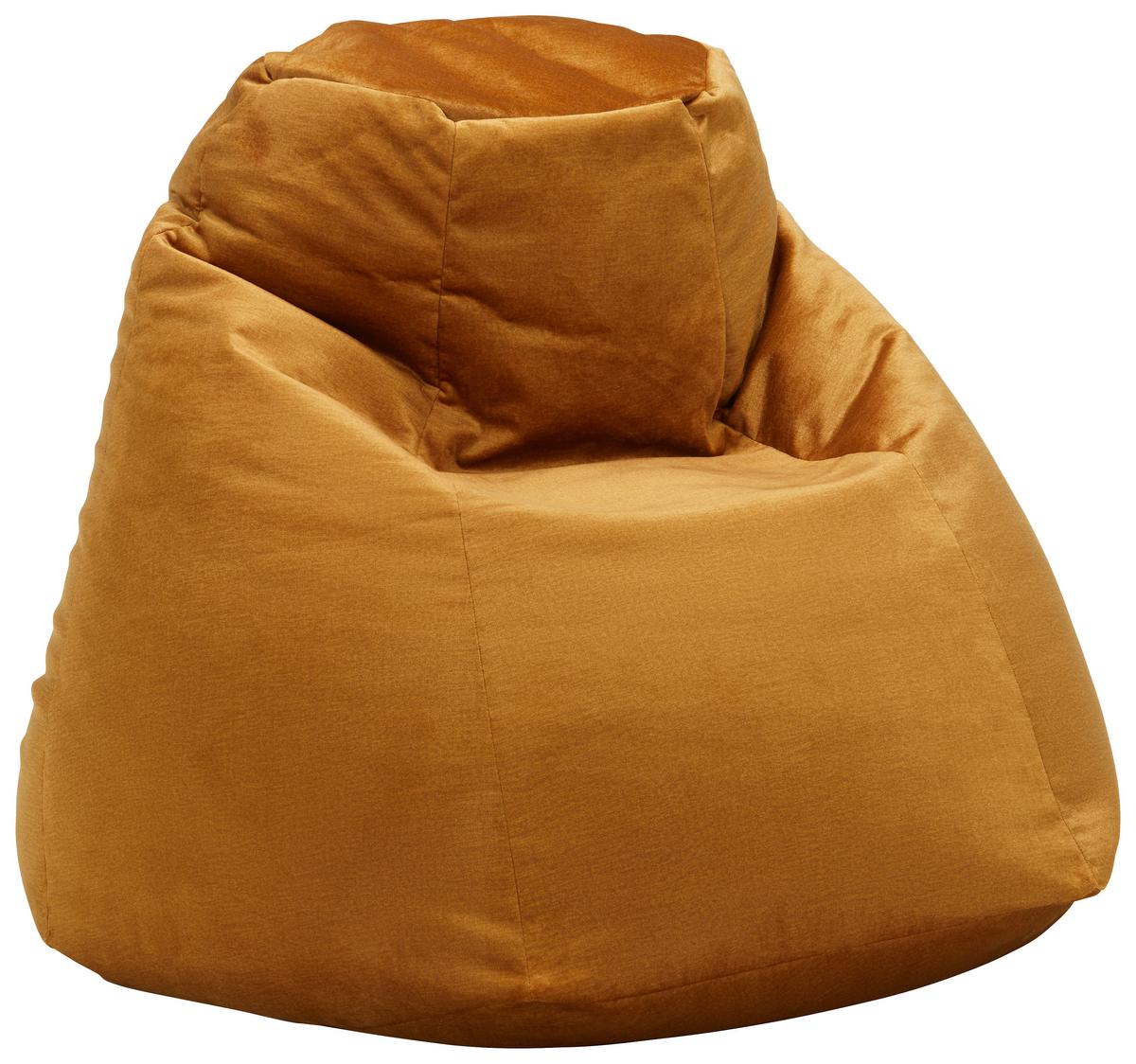 Sedací vak VERONA, horčicová žltá - žltá/antracitová, textil (90/105/90cm) - Modern Living