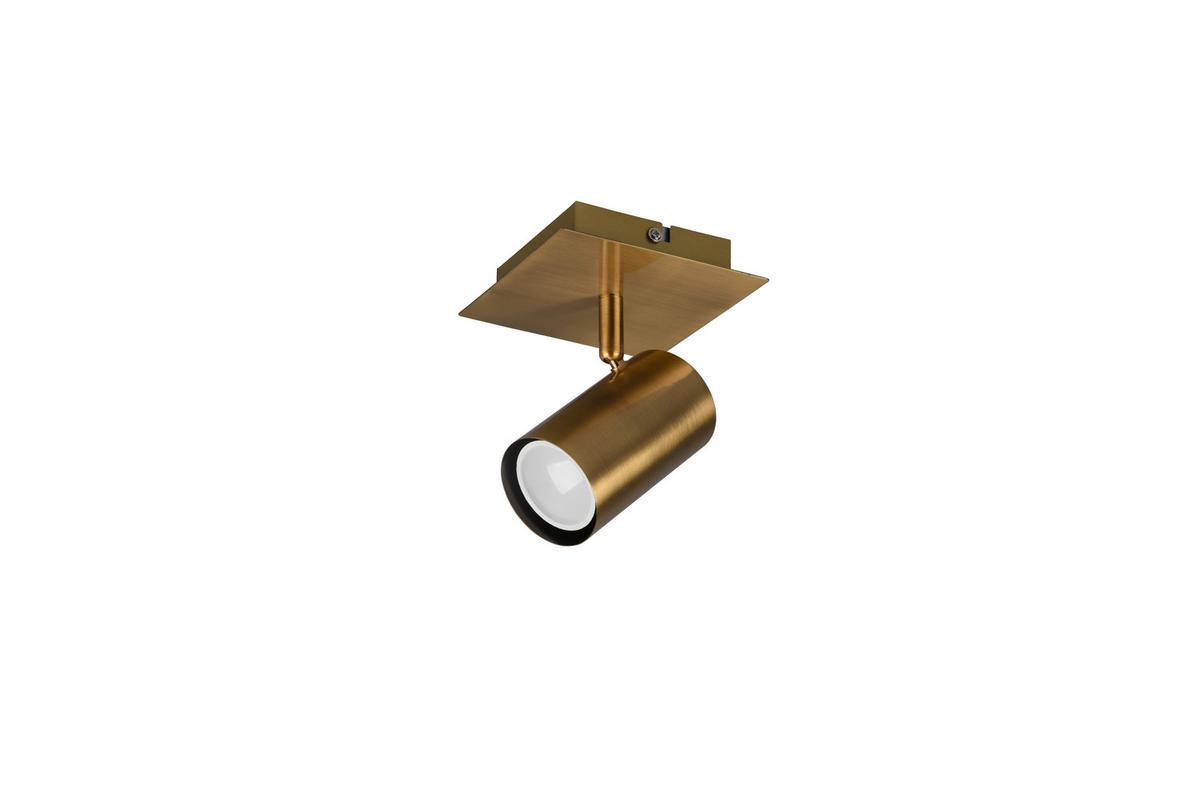 Strahler Spot Marley 1-Flammig verstellbar L: 12 cm - Messingfarben, Design, Metall (12,0/15,00/12,00cm) - Trio Leuchten