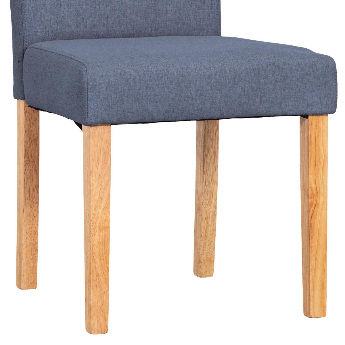 ČTYŘNOHÁ ŽIDLE TAMPA - modrá/přírodní barvy, Konvenční, dřevo/textil (54/89/45cm)