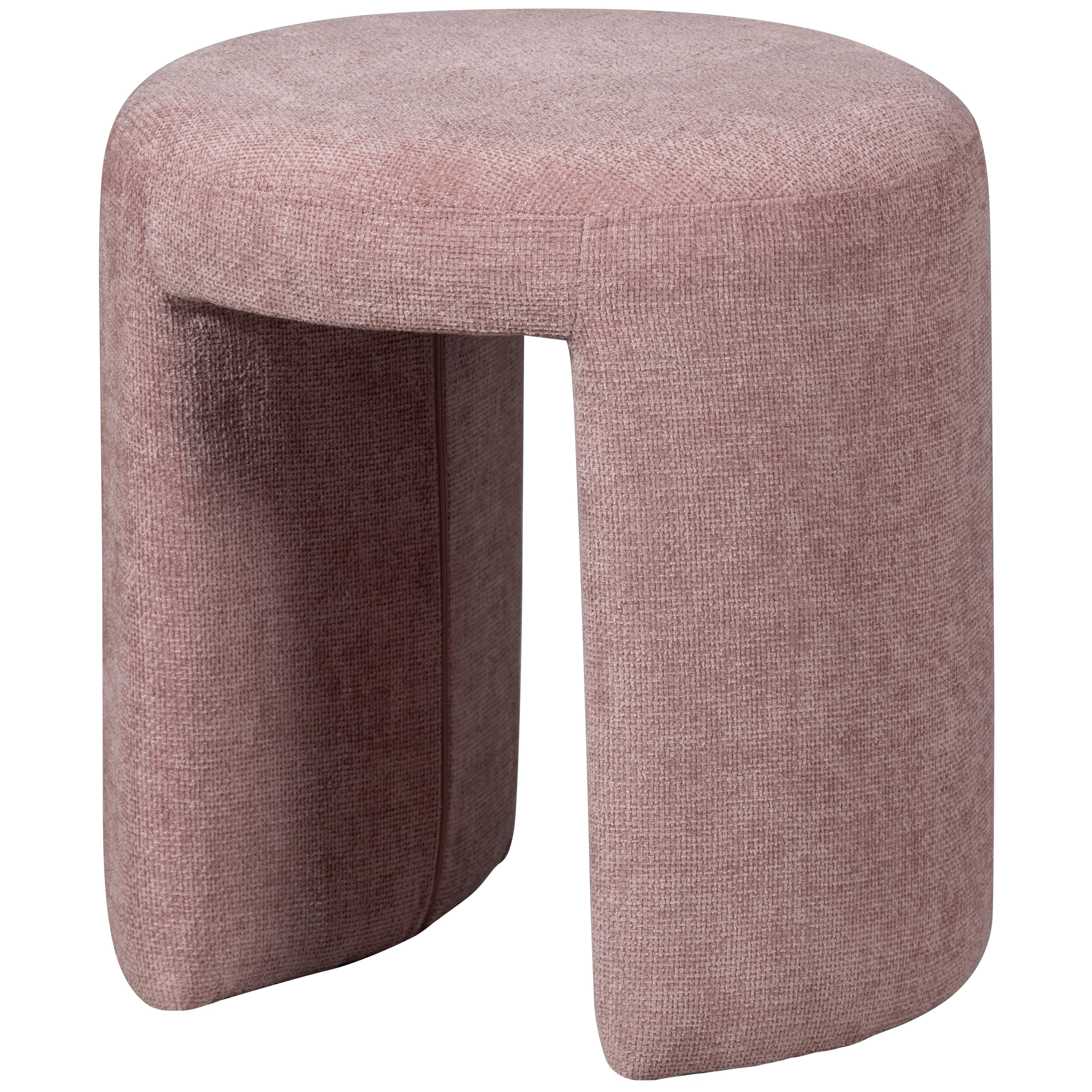 Hocker Charlie Rosa B: 45cm - Rosa, Design, Textil (45/47/45cm) - Livetastic