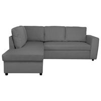 Ecksofa mit Schlaffunktion Toulouse anthrazit, 206x224cm - Anthrazit/Schwarz, Trend, Holz/Textil (206/224cm)