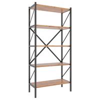 Industriálny regál Insasi, dub medový - dub medový, Modern, kompozitné drevo (66/160/34cm) - MID.YOU