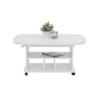 Couchtisch Babsi Weiß L: 107 cm - Weiß, Design, Holzwerkstoff (107/67/53cm) - Livetastic