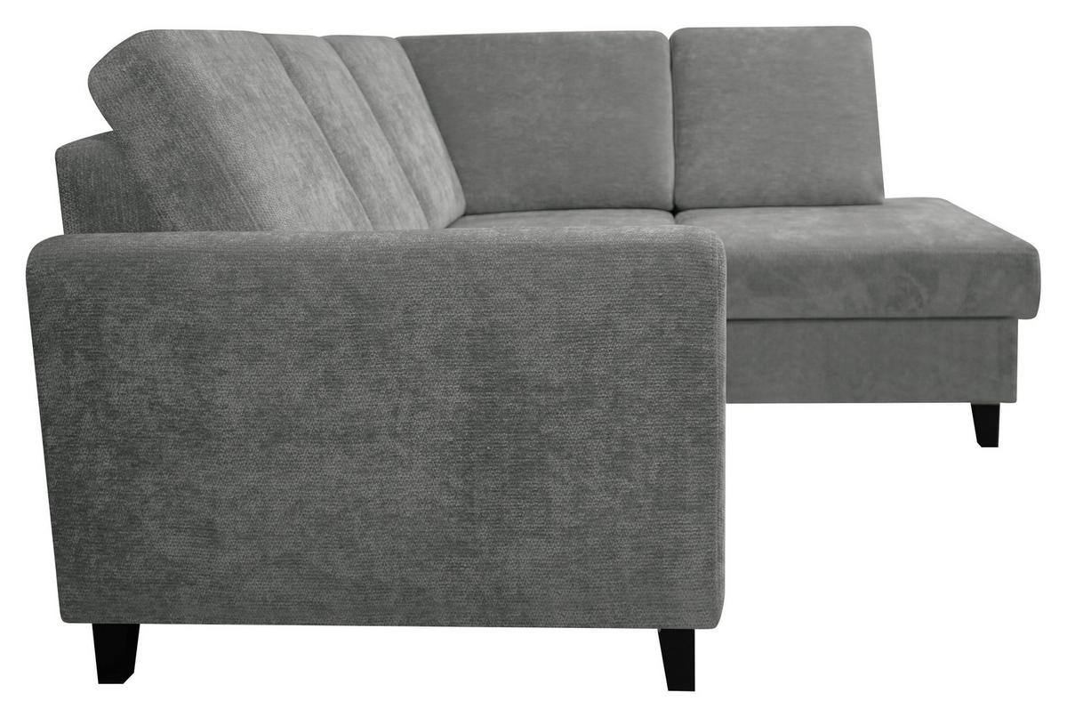 Rohová sedačka ALTON, pravá, sivá ženilka - sivá, Konventionell, drevo/textil (211/166cm)