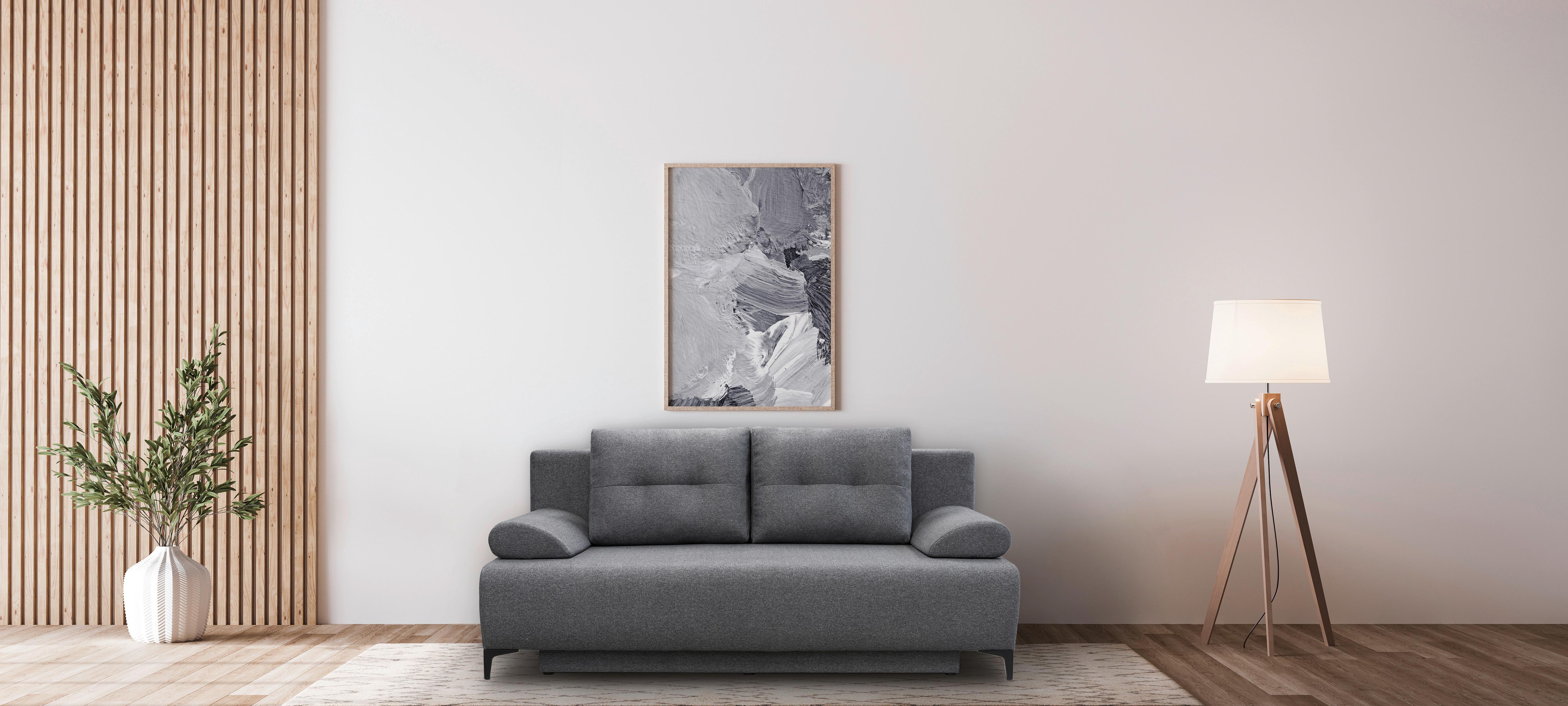 POHOVKA BOXSPRING VIERA - čierna/tmavosivá, Modern, kov/textil (201/100/105cm)