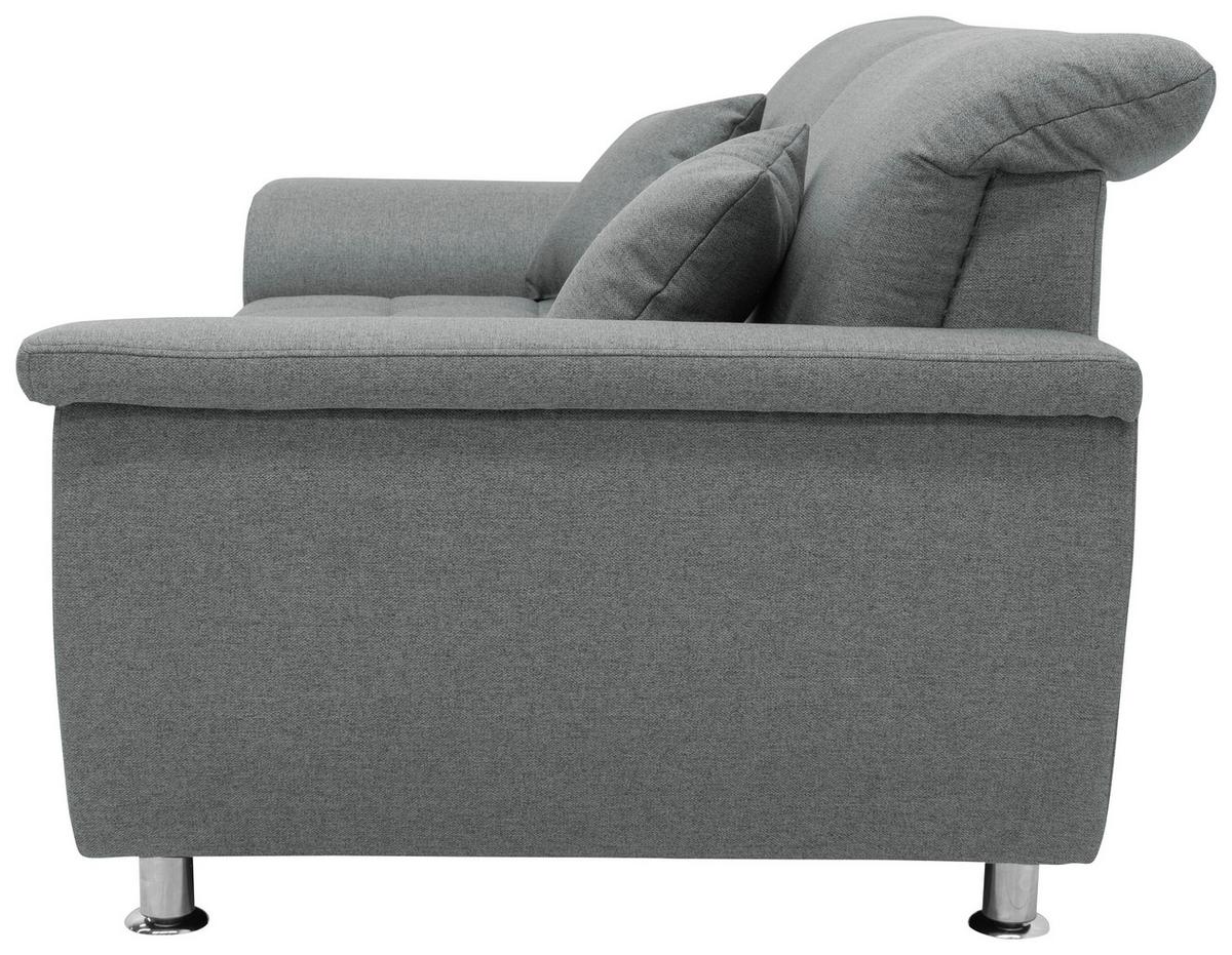 2-sitzer-sofa Kopfteil Verstellbar Franzi Mintgrau - Chromfarben/Mintgrün, KONVENTIONELL, Textil (190/81/105cm) - MID.YOU