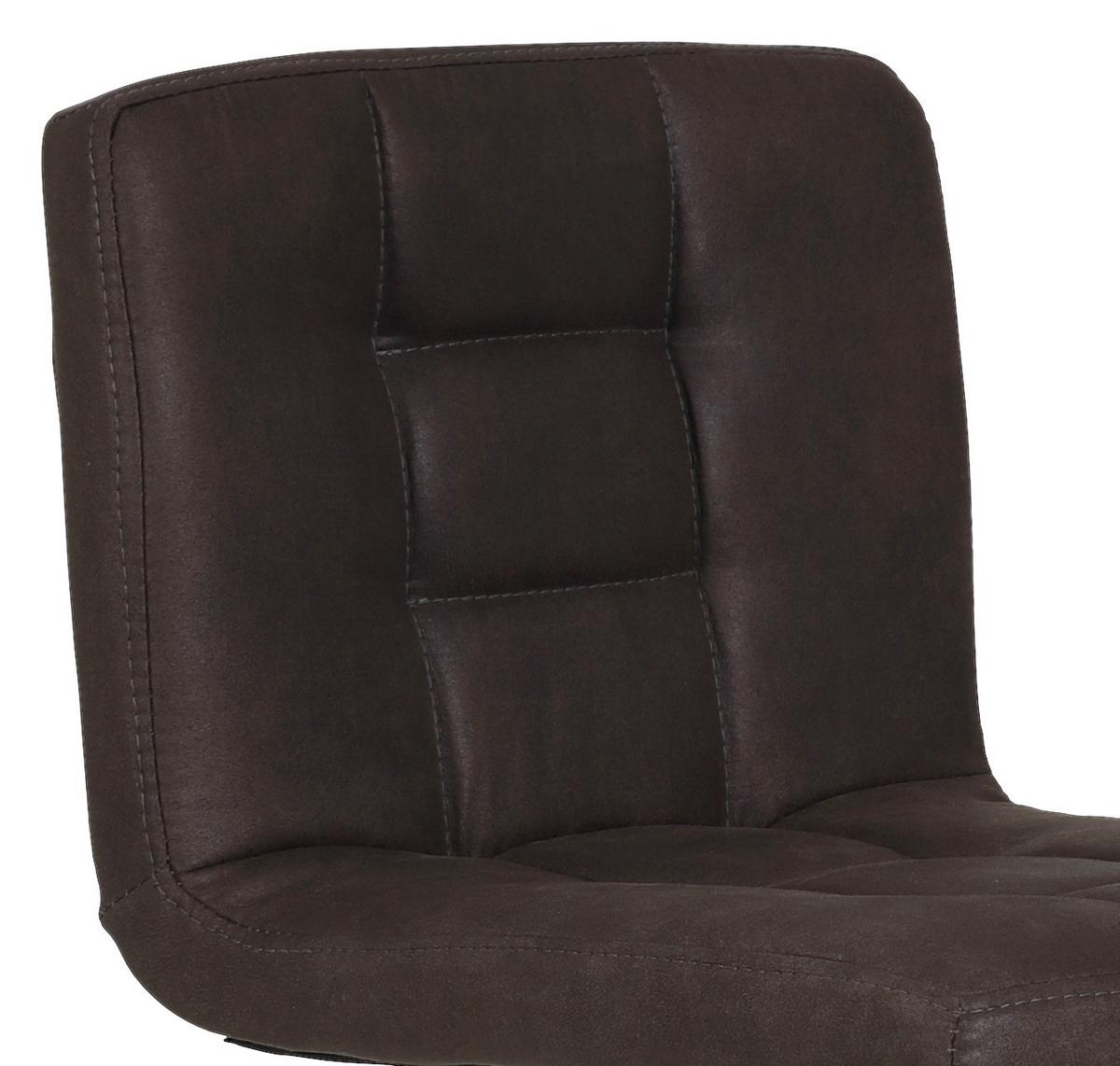 Barhocker-Set höhenverstellbar + Lehne Amanda I Schlammfarben - Schlammfarben/Dunkelgrau, MODERN, Textil/Metall (40/85/48cm) - MID.YOU