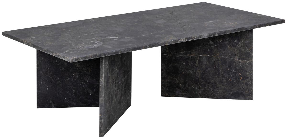 Couchtisch Vega Schwarz B: 70 Cm - Schwarz/Braun, Design, Stein (140/70/42cm) - Livetastic