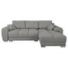 Ecksofa Azzuro Grau S: 256x175 cm - Silberfarben/Grau, Design, Textil (256/175cm) - Livetastic