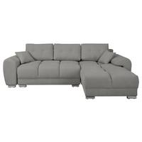 Ecksofa Azzuro Grau S: 256x175 Cm - Silberfarben/Grau, Design, Textil (256/175cm) - Livetastic