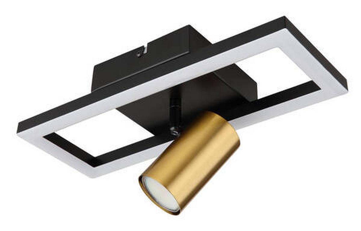 Led-wandleuchte 57032-1 - Messingfarben/Opal, Design, Kunststoff/Metall (13/15/35cm) - Globo