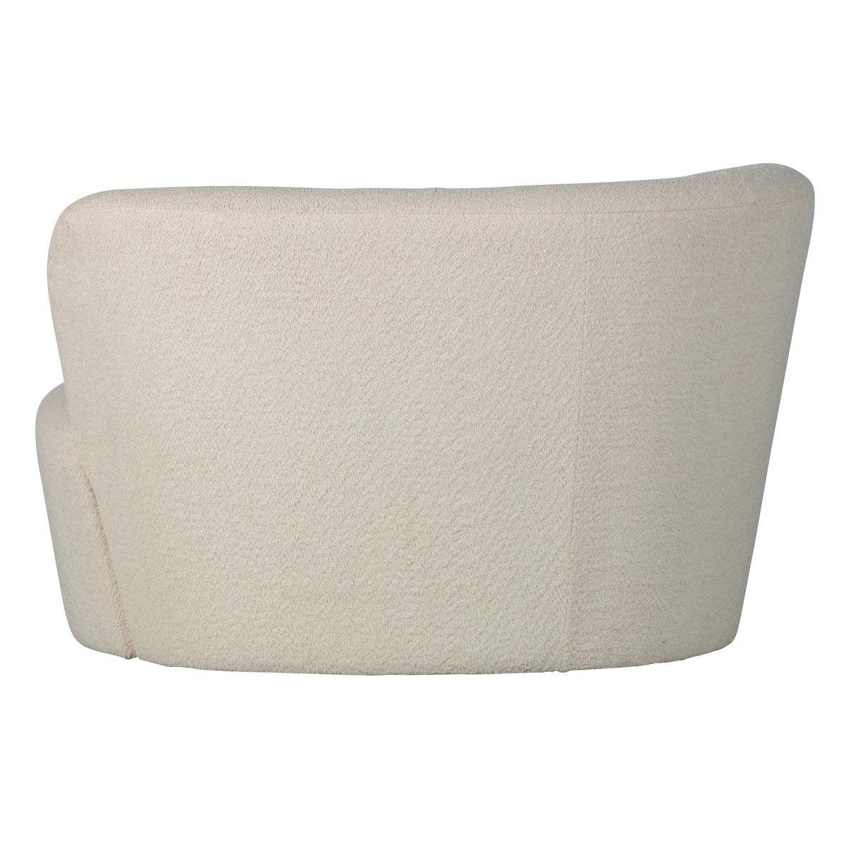 RÉCAMIERE Stone Creme B: 112cm - Creme/Schwarz, MODERN, Textil (112/73/80cm) - Livetastic