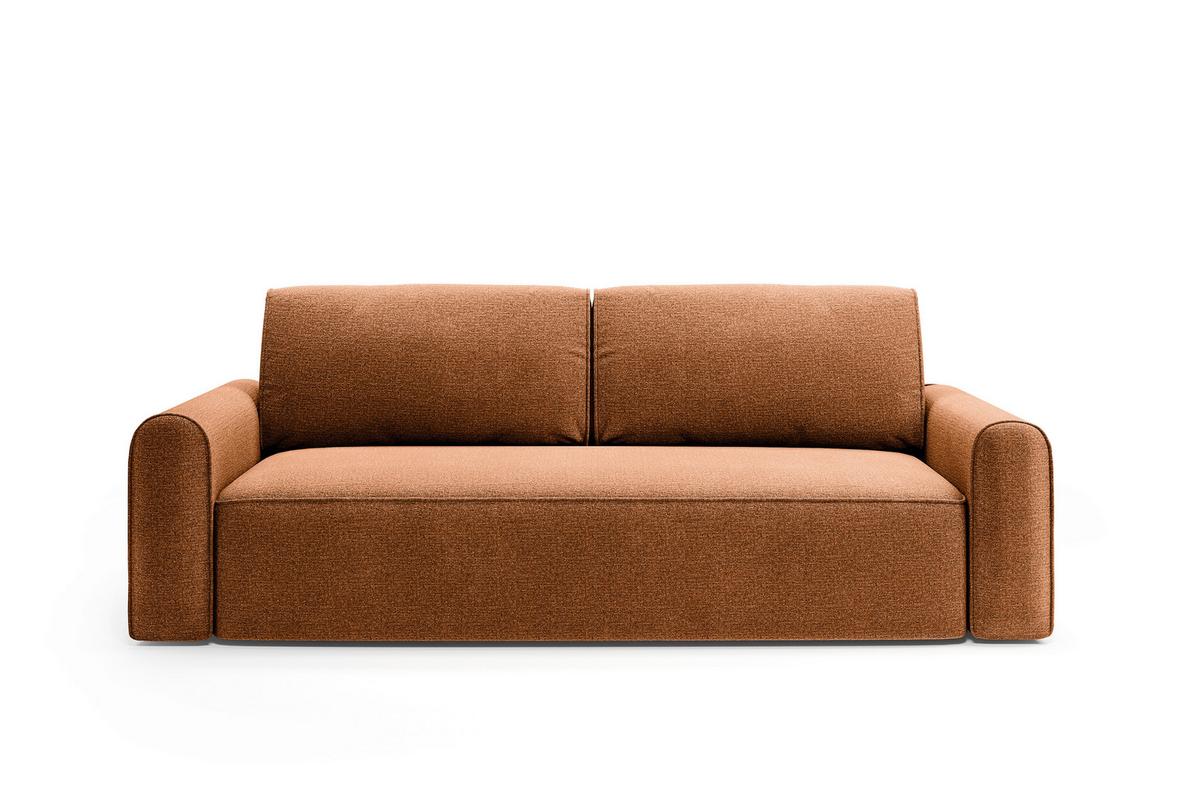 Schlafsofa Piemonte Terracotta B: 240cm - Terracotta/Schwarz, MODERN, Holz/Holzwerkstoff (240/92/103cm) - Livetastic