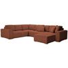 Wohnlandschaft Vouge Kupferfarb., U: 283x371x208 Cm - Buchefarben/Schwarz, KONVENTIONELL, Textil (283/371/208cm) - Livetastic