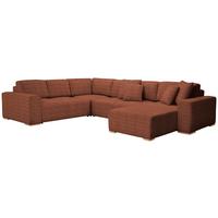 Wohnlandschaft Vouge Kupferfarb., U: 283x371x208 Cm - Buchefarben/Schwarz, KONVENTIONELL, Textil (283/371/208cm) - Livetastic