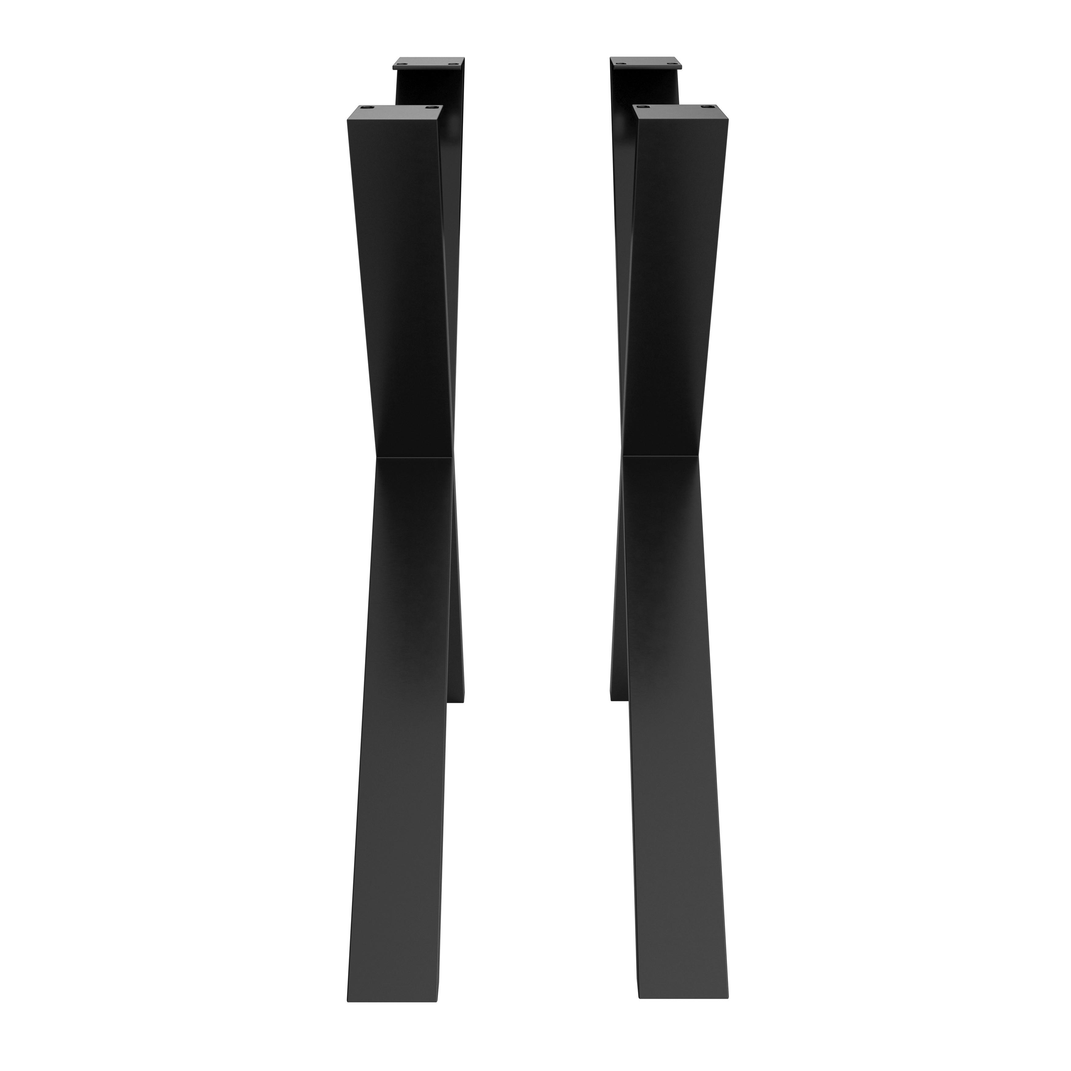 STOLOVÁ PODNOŽ NOAH - černá, Moderní, kov (78/72/7,5cm) - Mömax