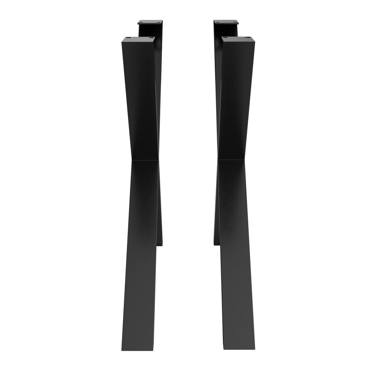 STOLOVÁ PODNOŽ NOAH - čierna, Modern, kov (78/72/7,5cm) - Mömax