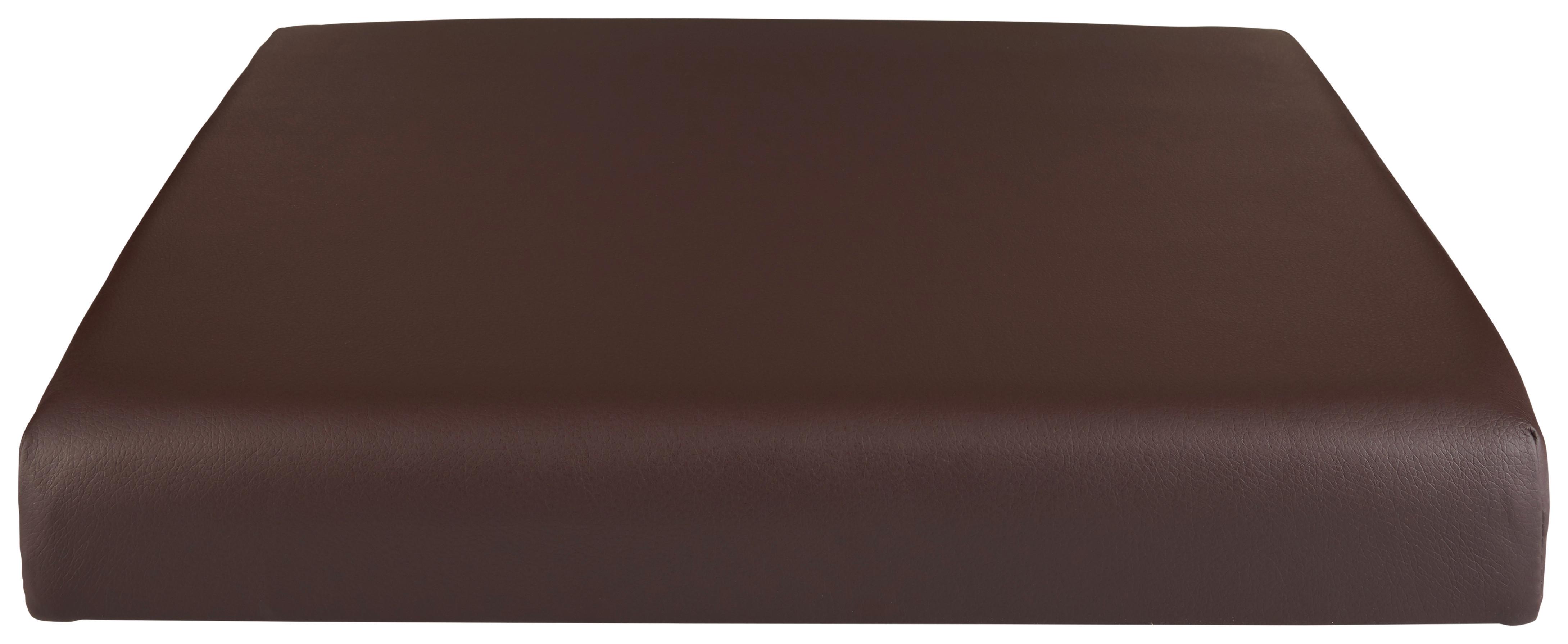 Sitzkissen Las Vegas Lederlook Braun 45x41,5 cm - Braun, MODERN, Holz (45/6/41,5cm)