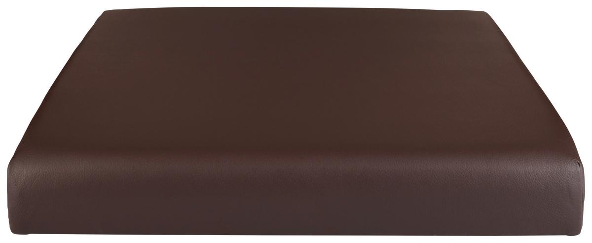 Sitzkissen Las Vegas Lederlook Braun 45x41,5 Cm - Braun, MODERN, Holz (45/6/41,5cm)