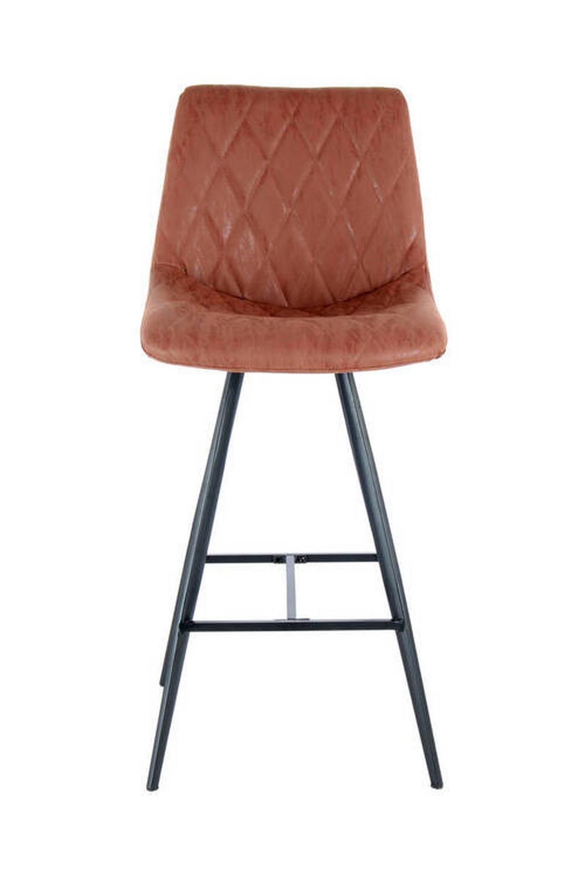 Sada barových židlí tmavě hnědá - tmavě hnědá/černá, Design, kov/dřevo (47,5/107/57,5cm)