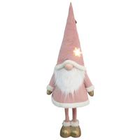 Skřítek s LED - bílá/pink, Konvenční, kov/textil (37/100/27cm) - Mömax