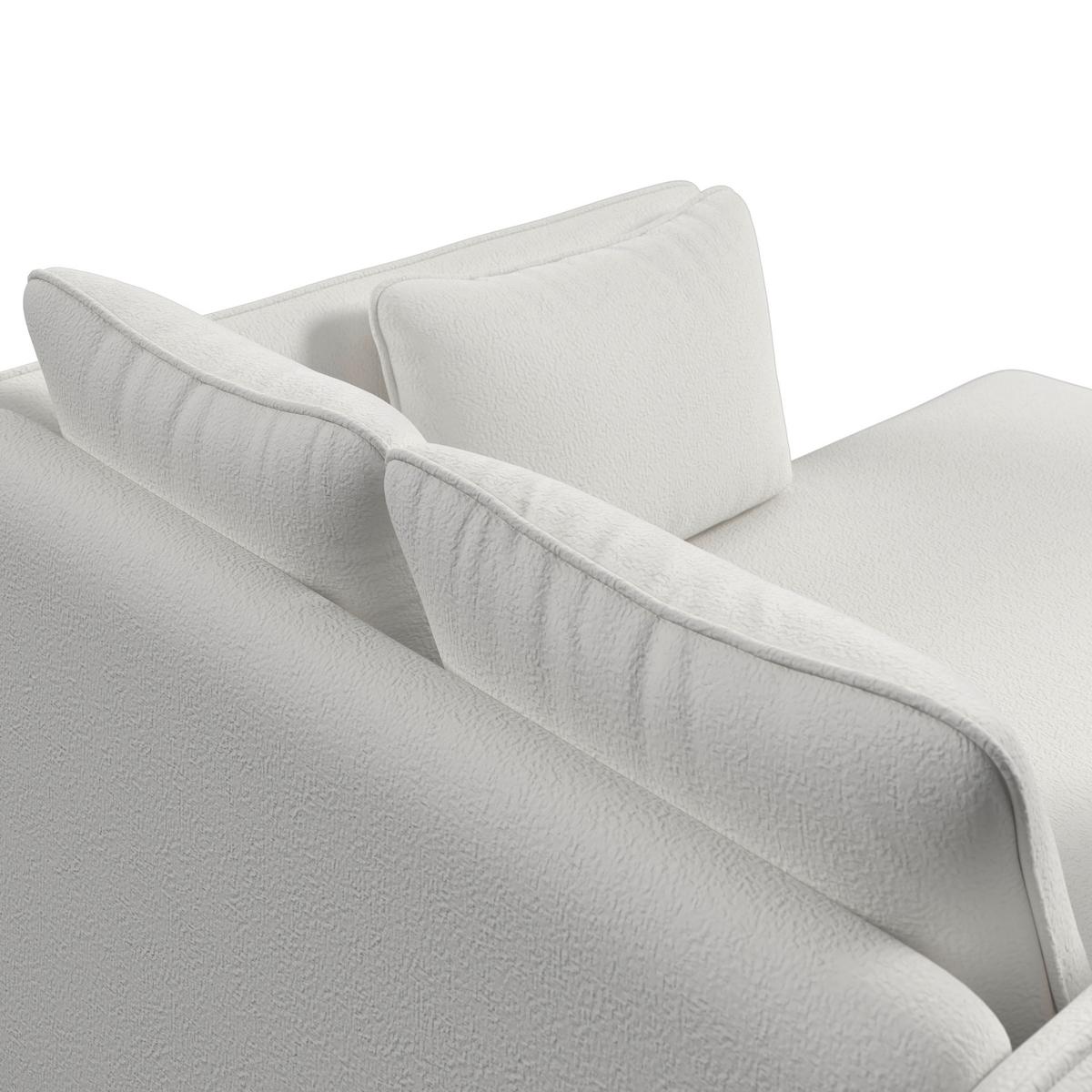 Relaxačné ležadlo SANDY, biela ženilka, max. 140 kg - čierna/biela, Modern, kov/drevo (120/74/160cm) - Bessagi Home