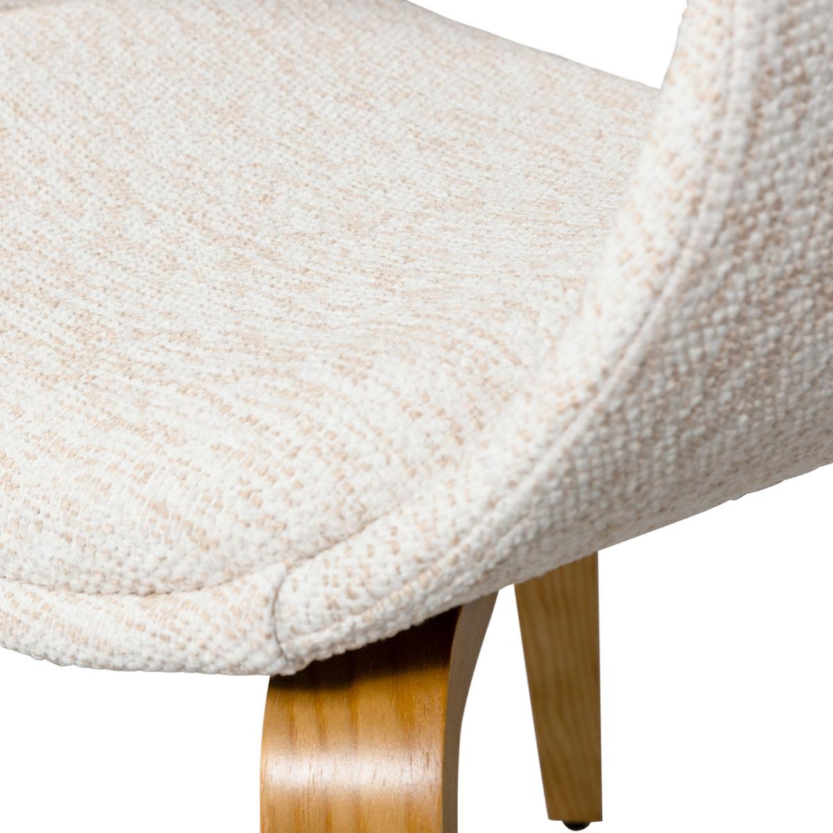 Armlehnstuhl-Set Yossi Naturfarben B: 57cm - Naturfarben, MODERN, Holzwerkstoff/Textil (57/78/57cm) - Livetastic