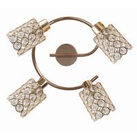 Strahler 98-07230 York - Transparent/Roségold, KONVENTIONELL, Glas/Metall (44/17cm)