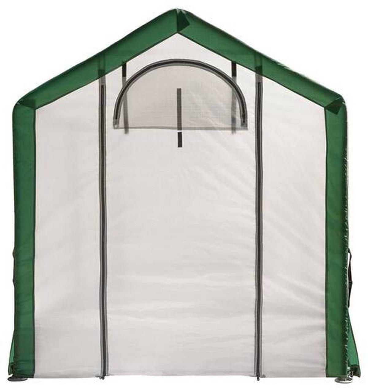 Gewächshaus Foliengewächshaus - Weiß/Grün, Basics, Kunststoff (180/200/240cm)