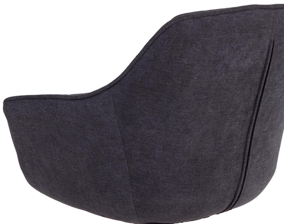 Armlehnstuhl Belluno Anthrazit Mit Drehbarer Sitzfläche - Eichefarben/Anthrazit, MODERN, Holz/Textil (60/88/57,5cm) - MID.YOU