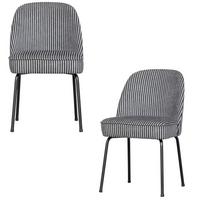 Stuhl-Set Vogue Grau/Schwarz B: 50cm - Schwarz/Grau, MODERN, Textil/Metall (50/83/57cm) - Livetastic