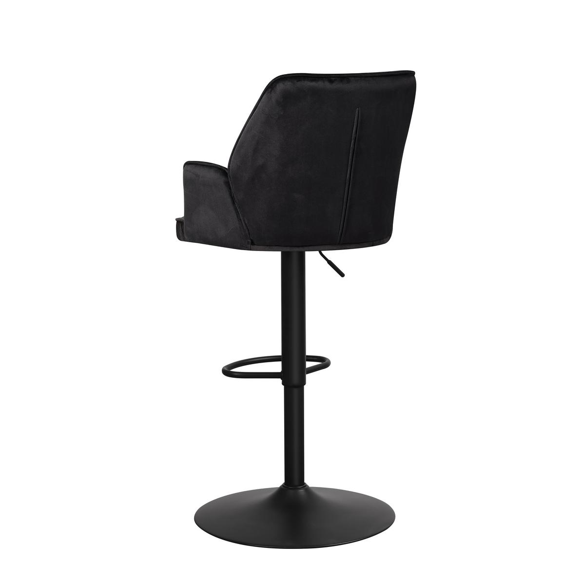 Barhocker-Set Donny Schwarz B: 54 cm - Schwarz, MODERN, Textil/Metall (54/100/58cm) - MID.YOU