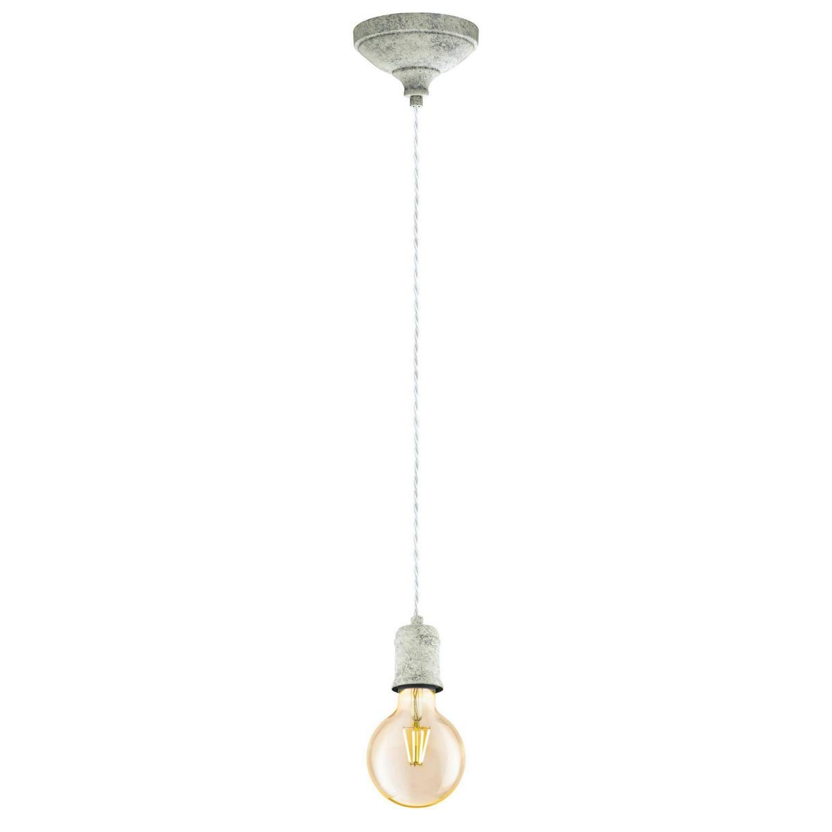 Hängeleuchte 32533_yorth - Weiß, Natur, Metall (12,5/200cm) - Eglo